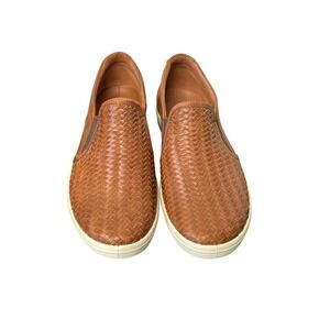 ECCO Soft 7 Woven Leather Slip On Sneakers Mahogany Brown EU 38 US 7-7.5